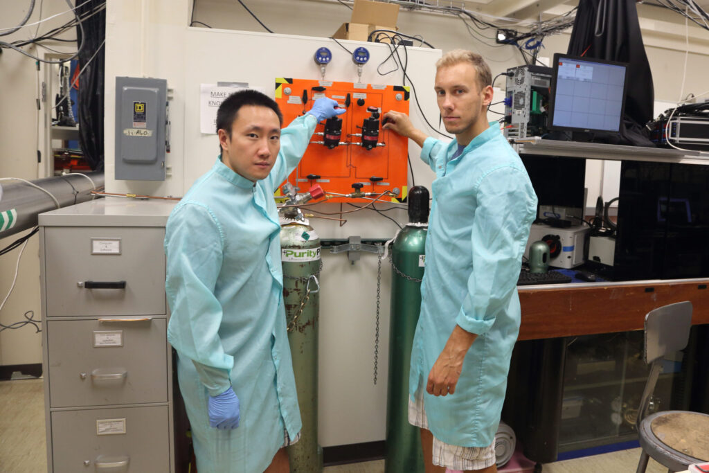 Two people in lab
