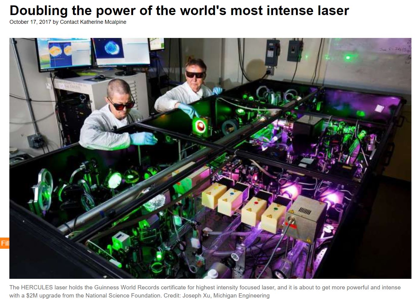 Doubling the power of the world'd most intense laser