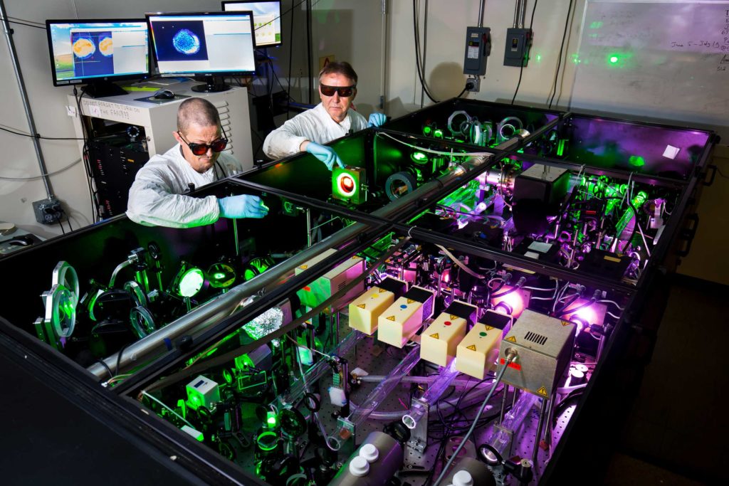 Scientists using the ZEUS laser